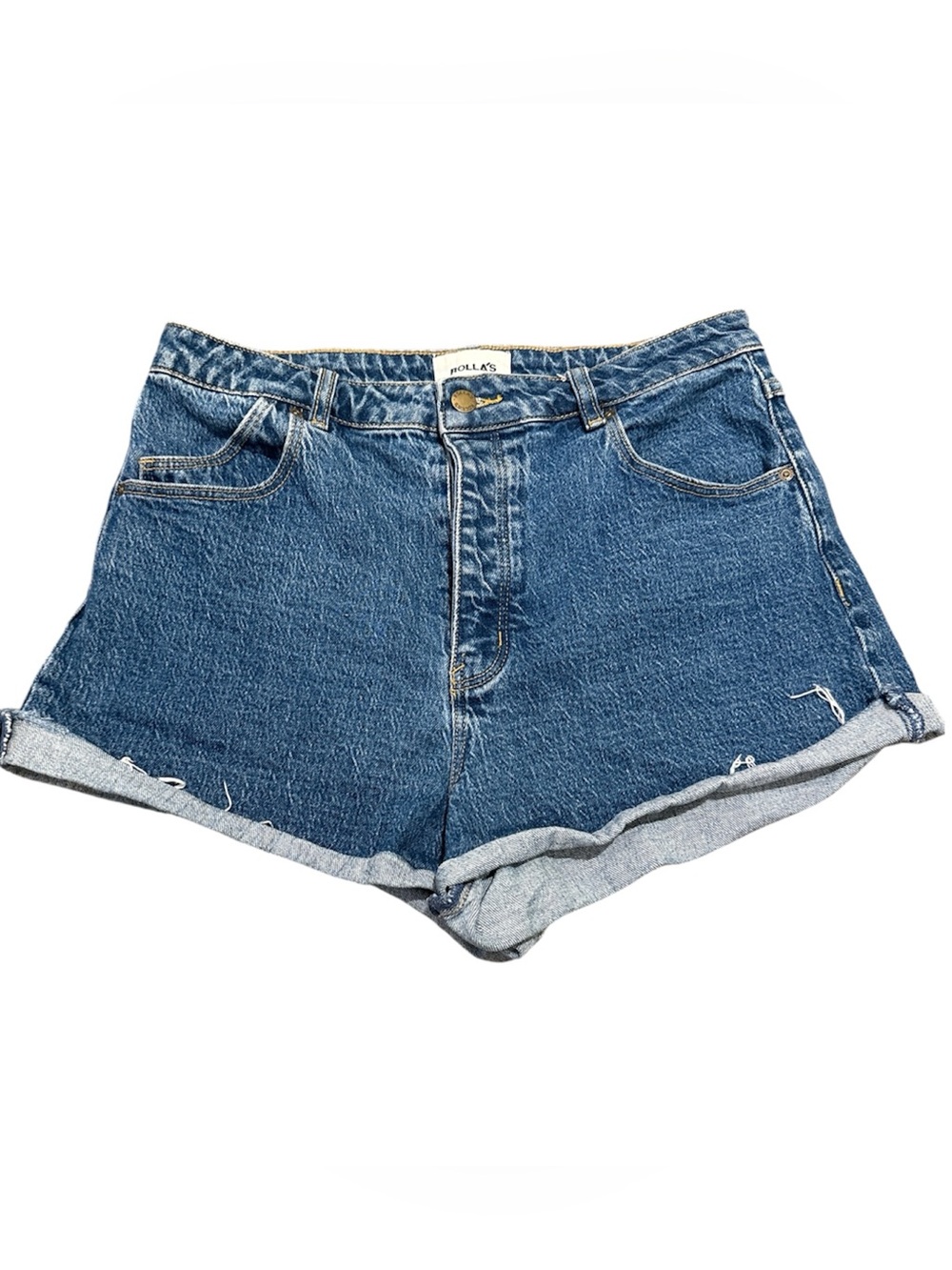 ROLLA'S Classic Blue Rolled-Hem Denim Shorts size 32